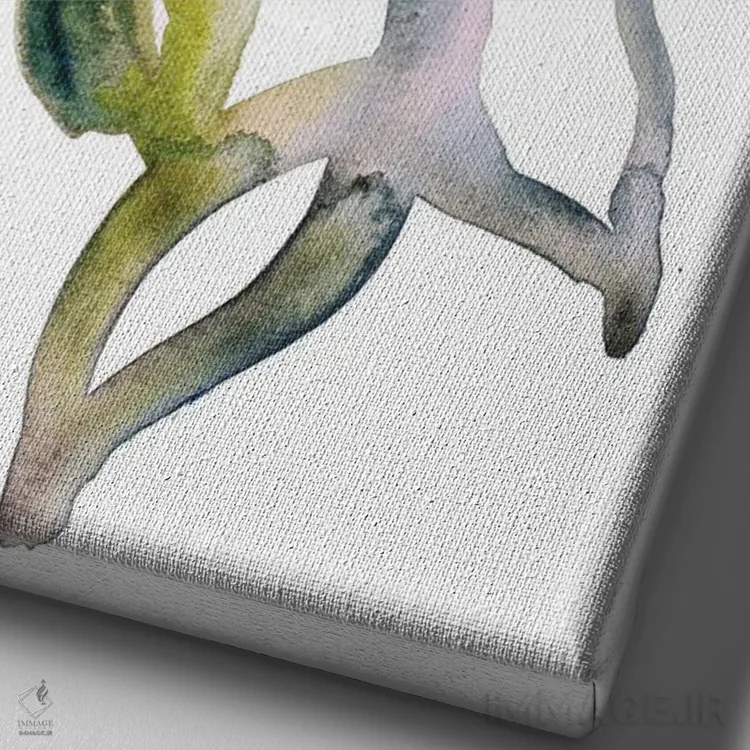 تابلو مینیمال مطالعه رز شماره ۵۶ اثر الیزابت بکر - نمای نزدیک بافت بوم