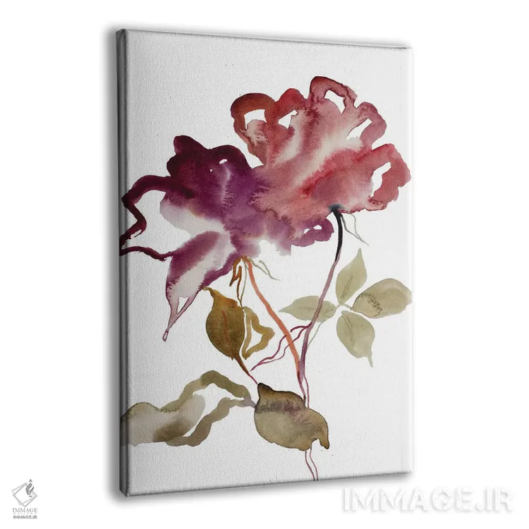 تابلو مینیمال مطالعه رز شماره ۵۲ اثر الیزابت بکر - نمای پرسپکتیو محصول