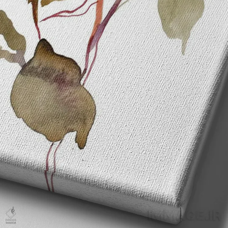 تابلو مینیمال مطالعه رز شماره ۵۲ اثر الیزابت بکر - نمای نزدیک بافت بوم