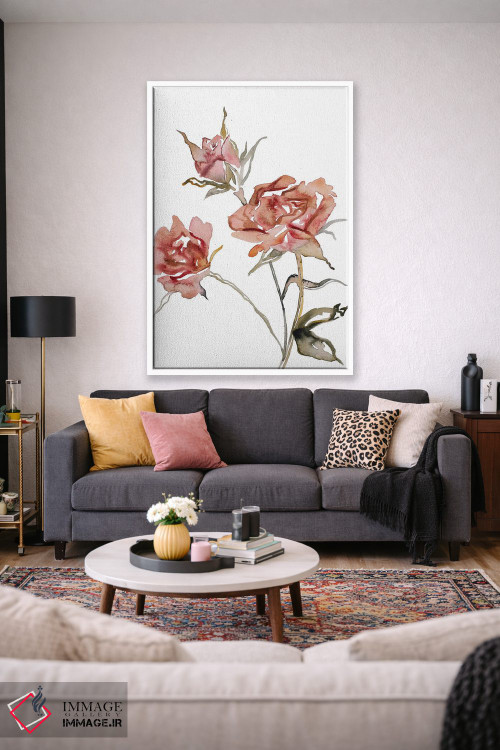 تابلو مینیمال مطالعه گل رز شماره ۵۷ اثر الیزابت بکر - D1W