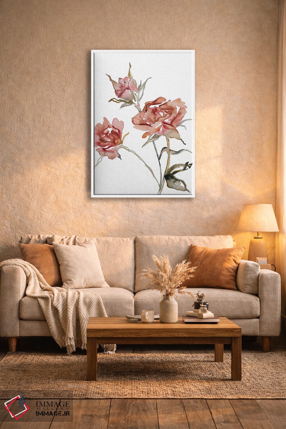 تابلو مینیمال مطالعه گل رز شماره ۵۷ اثر الیزابت بکر - D3W