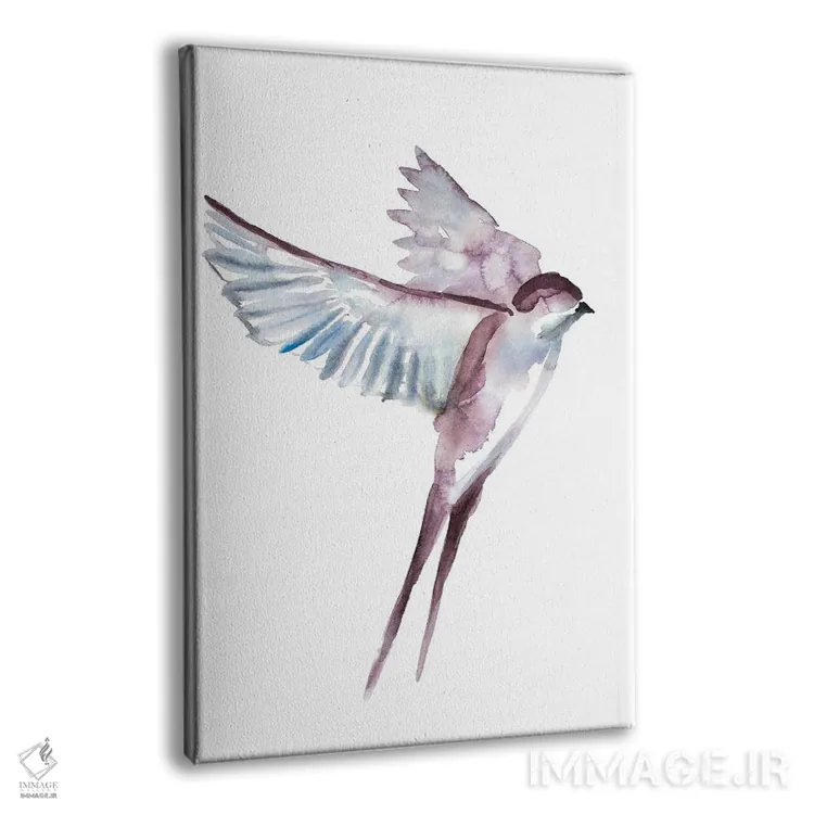 تابلو مینیمال پرستو شماره ۴۲ اثر الیزابت بکر - نمای پرسپکتیو محصول