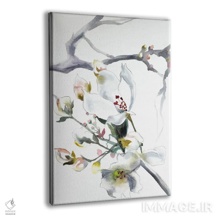 تابلو مدرن شکوفه گیلاس شماره ۹ اثر الیزابت بکر - نمای پرسپکتیو محصول