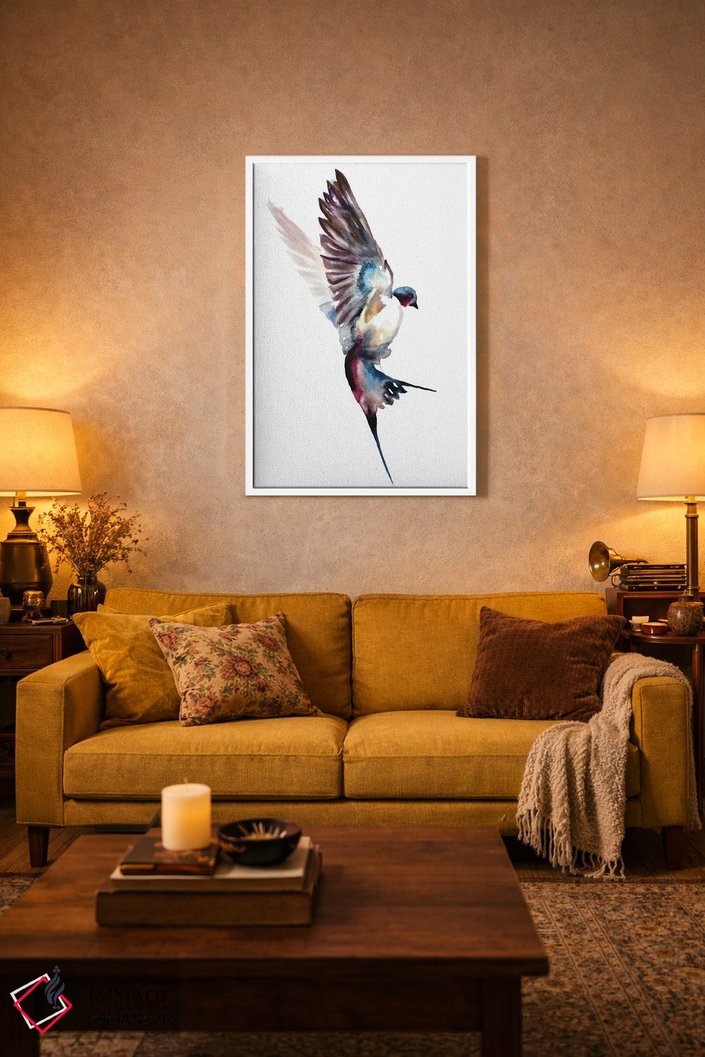 تابلو مینیمال پرستو شماره ۴۱ اثر الیزابت بکر - D1W