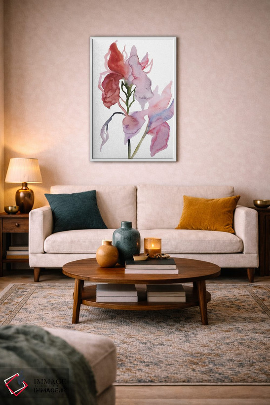 تابلو مینیمال دو گل زنبق شماره ۳ اثر الیزابت بکر - D2W