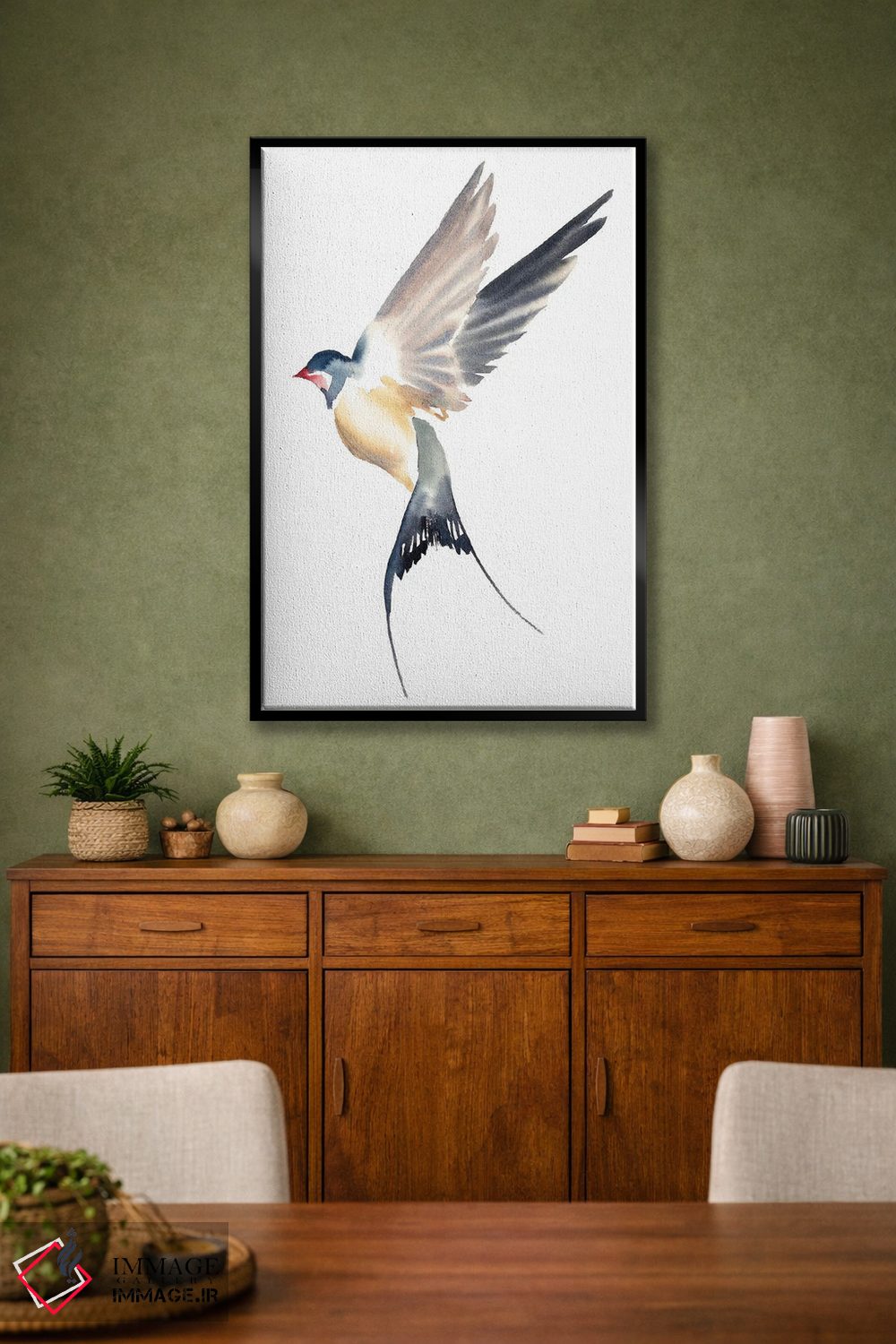 تابلو مینیمال پرستو شماره ۵۲ اثر الیزابت بکر - D2B