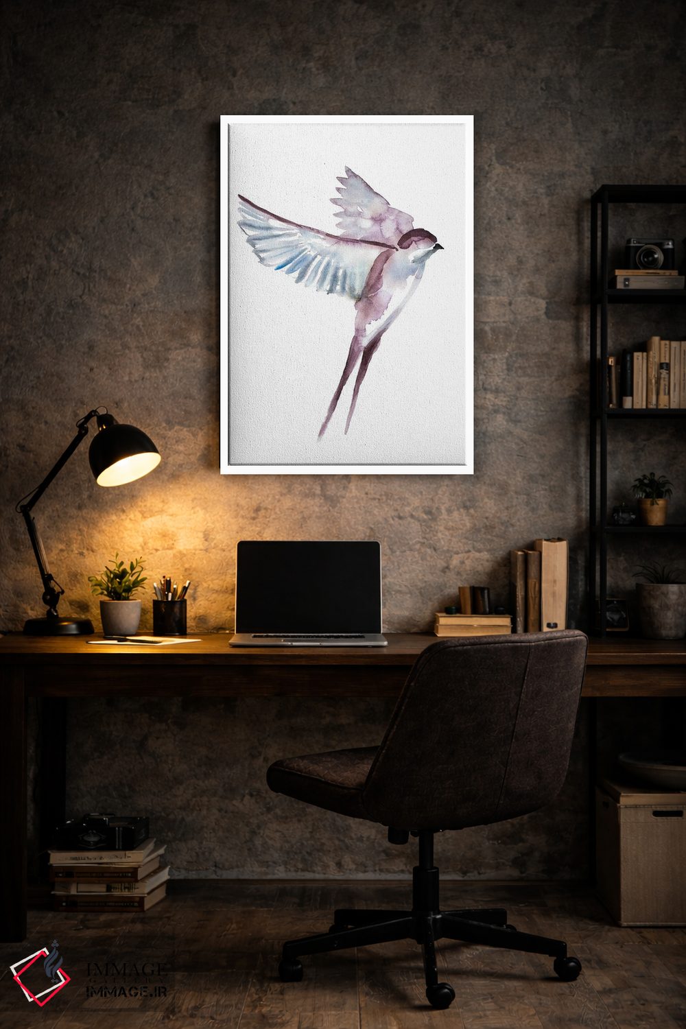 تابلو مینیمال پرستو شماره ۴۲ اثر الیزابت بکر - D5W
