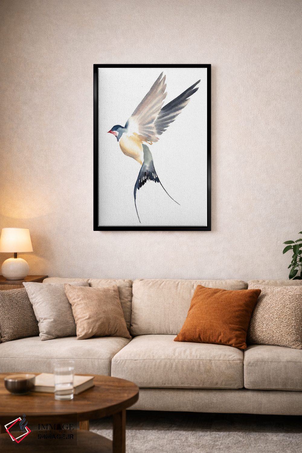 تابلو مینیمال پرستو شماره ۵۲ اثر الیزابت بکر - D4B