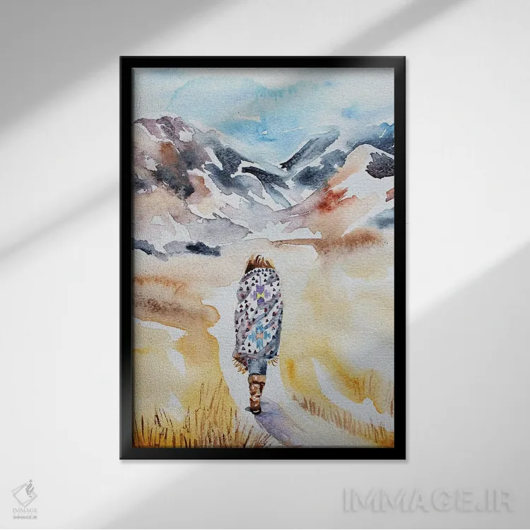 تابلو مدرن سرگردان اثر الیزابت بکر - نمای قابدار مشکی