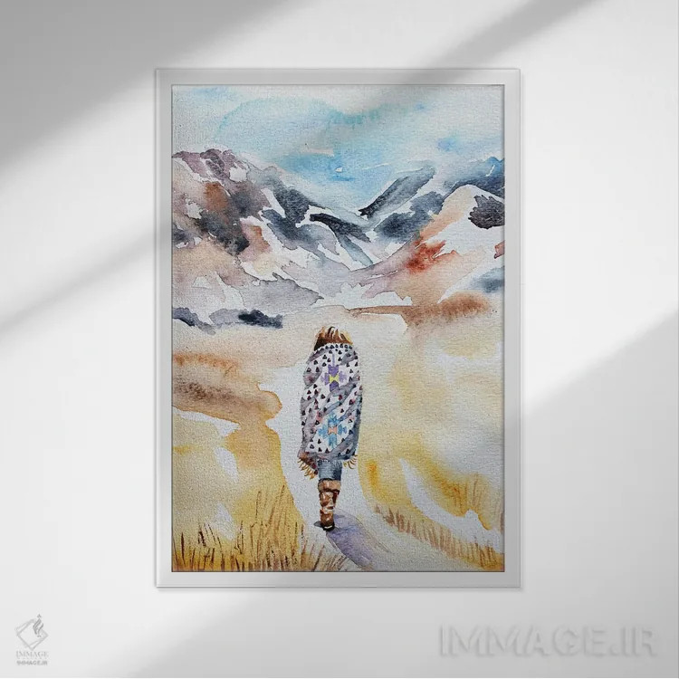 تابلو مدرن سرگردان اثر الیزابت بکر - نمای قابدار سفید