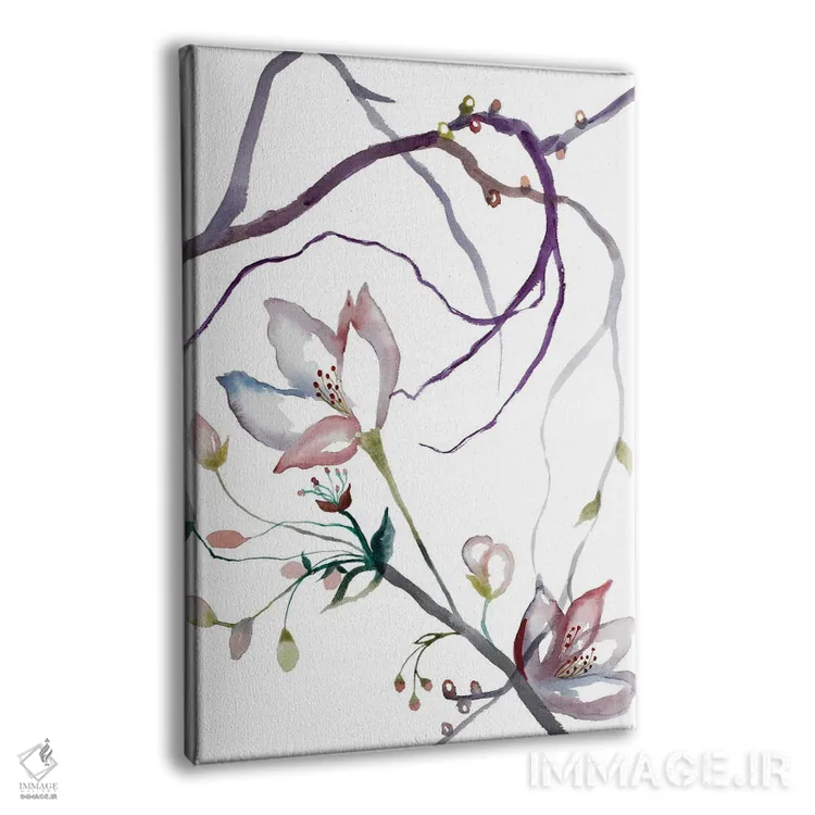 تابلو مینیمال شکوفه گیلاس شماره ۳۱ اثر الیزابت بکر - نمای پرسپکتیو محصول