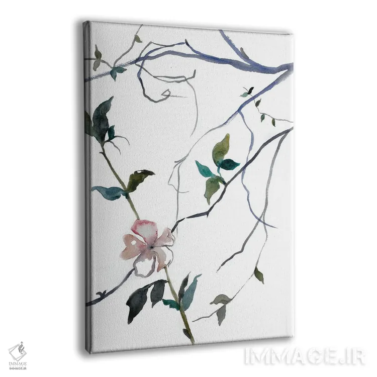 تابلو مینیمال شکوفه گیلاس شماره ۳۲ اثر الیزابت بکر - نمای پرسپکتیو محصول