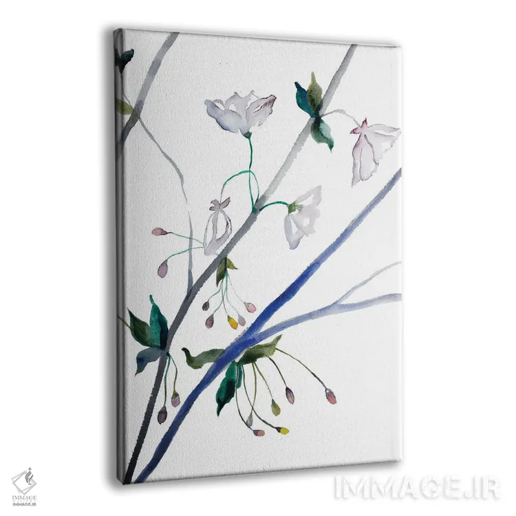 تابلو مینیمال شکوفه گیلاس شماره ۳۴ اثر الیزابت بکر - نمای پرسپکتیو محصول