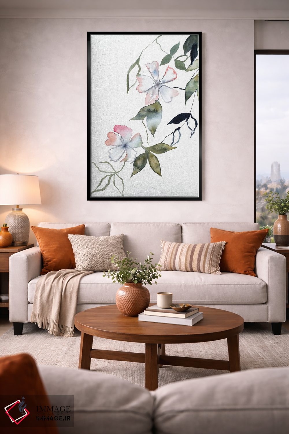 تابلو مینیمال شکوفه گیلاس شماره ۱۴ اثر الیزابت بکر - D1B