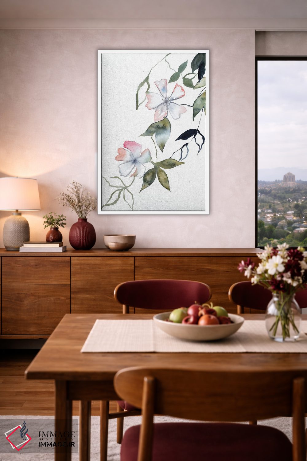 تابلو مینیمال شکوفه گیلاس شماره ۱۴ اثر الیزابت بکر - D2W