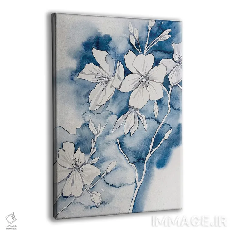 تابلو مینیمال شکوفه گیلاس شماره ۳۶ اثر الیزابت بکر - نمای پرسپکتیو محصول