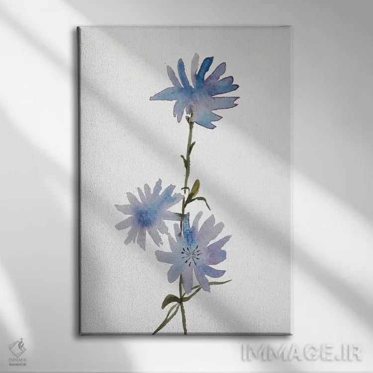 تابلو مینیمال کاسنی اثر الیزابت بکر - نمای روبهرو روی دیوار