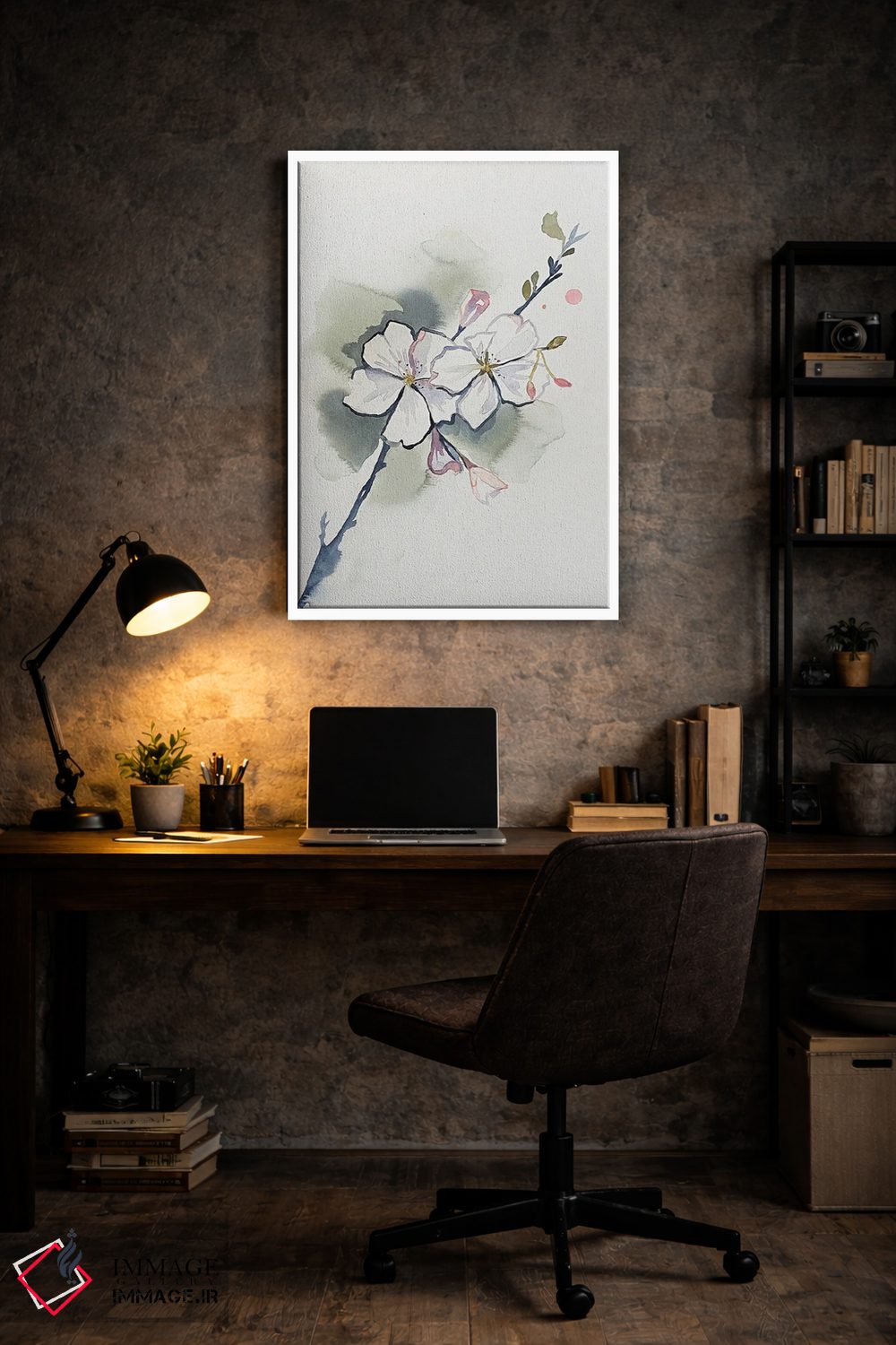 تابلو مینیمال شکوفه گیلاس شماره ۳۷ اثر الیزابت بکر - D5W