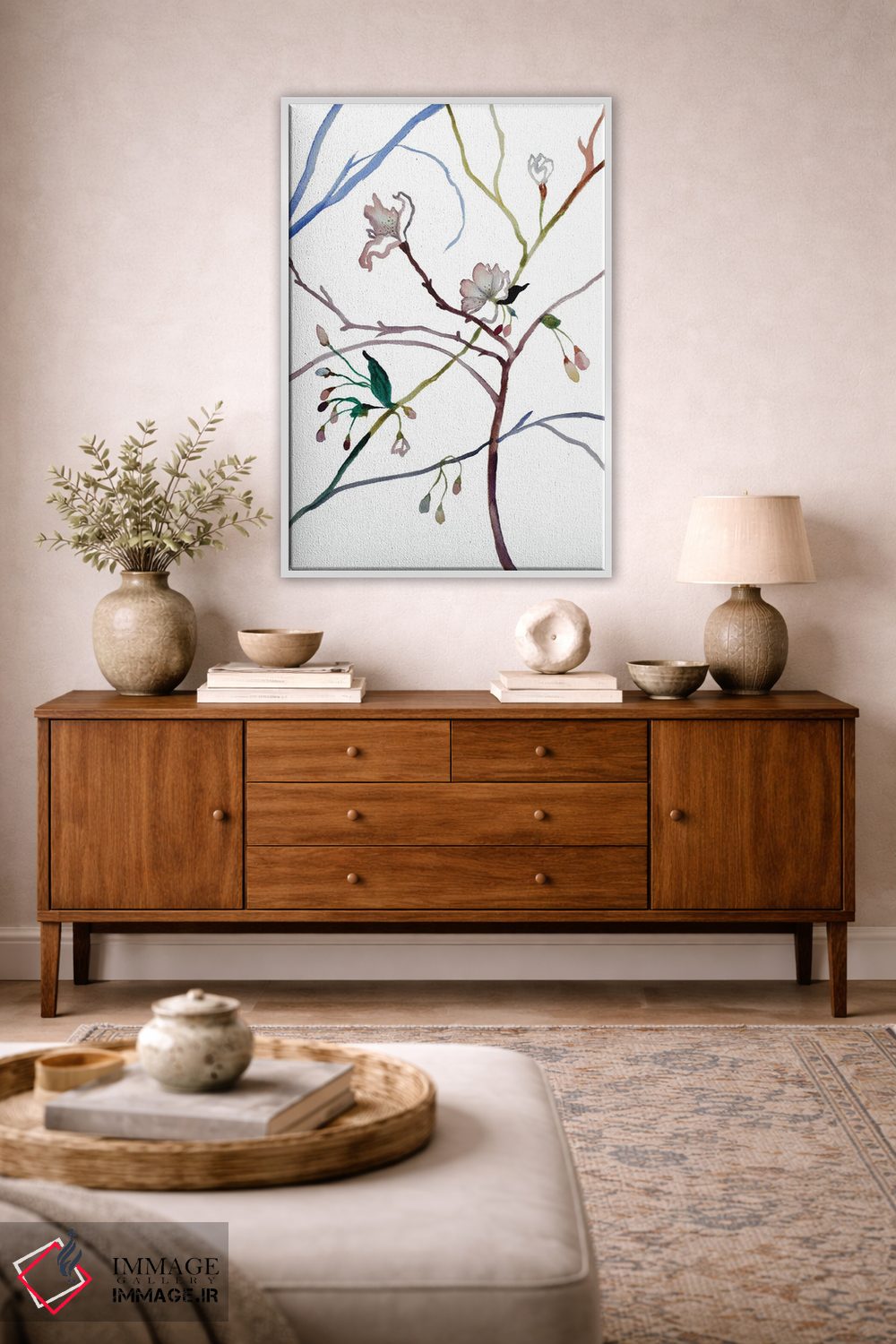 تابلو مینیمال شکوفه گیلاس شماره ۳۵ اثر الیزابت بکر - D2W