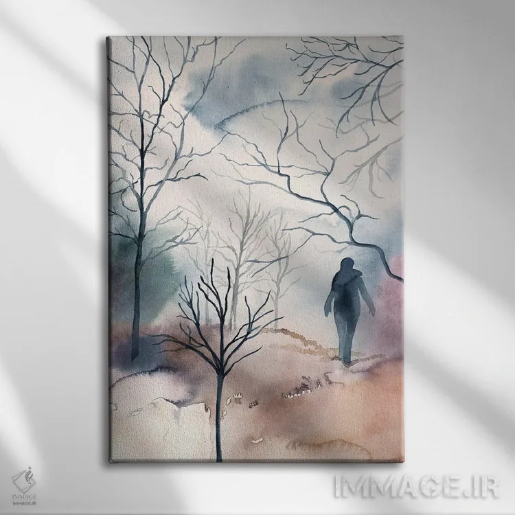 تابلو مینیمال دسامبر شماره ۲ اثر الیزابت بکر - نمای روبهرو روی دیوار