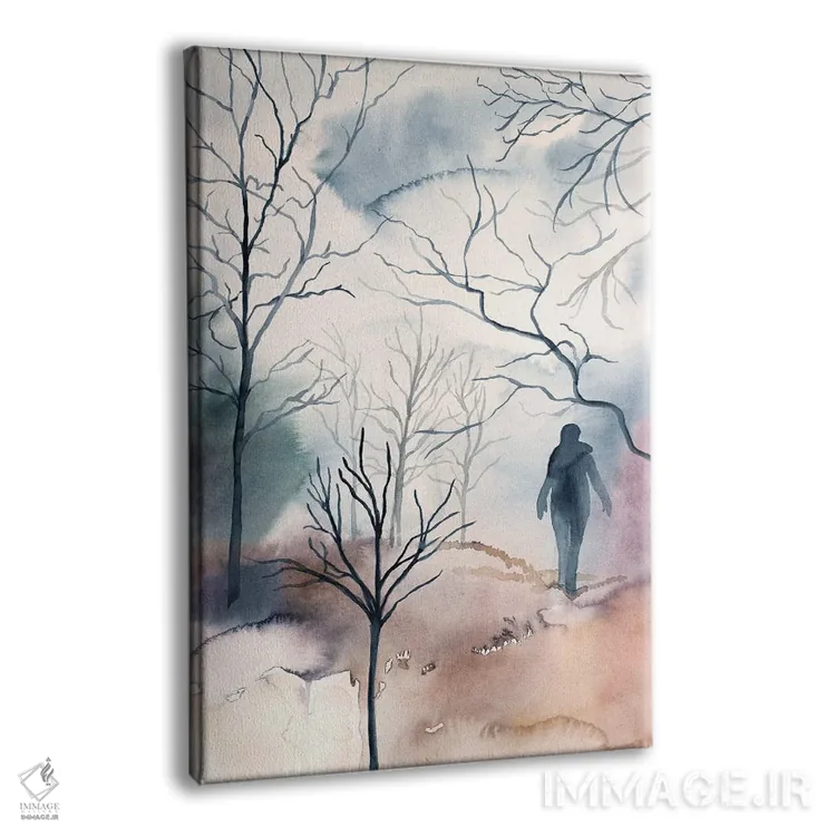 تابلو مینیمال دسامبر شماره ۲ اثر الیزابت بکر - نمای پرسپکتیو محصول