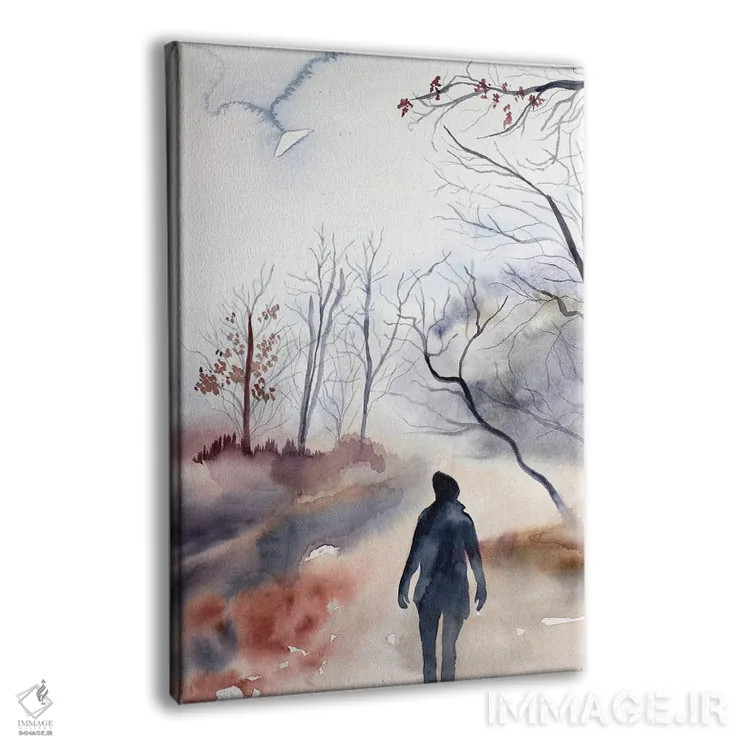 تابلو مینیمال دسامبر اثر الیزابت بکر - نمای پرسپکتیو محصول