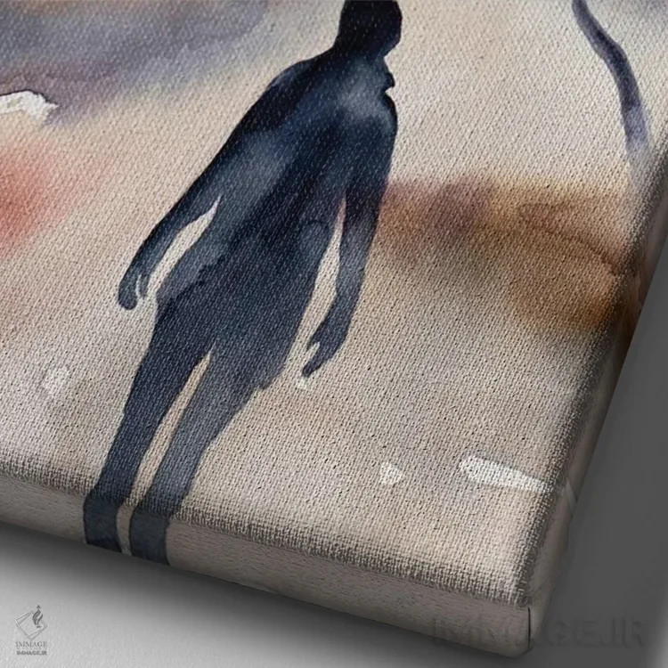 تابلو مینیمال دسامبر اثر الیزابت بکر - نمای نزدیک بافت بوم