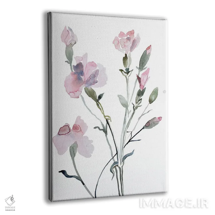 تابلو مینیمال گل دار شماره ۸ اثر الیزابت بکر - نمای پرسپکتیو محصول