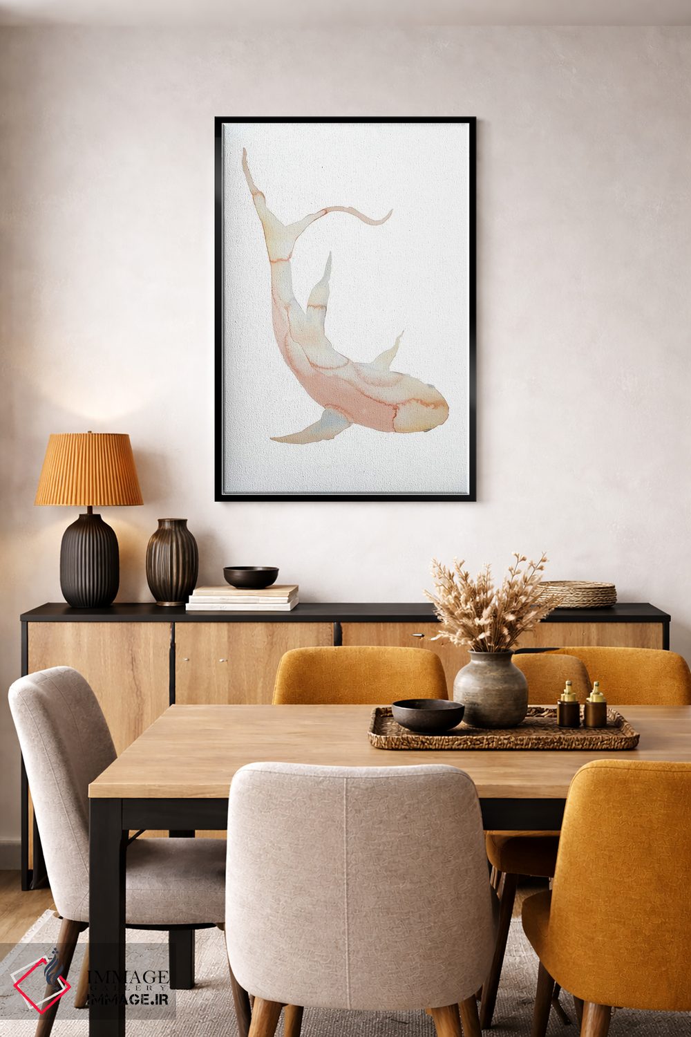 تابلو مینیمال ماهی شماره ۲ اثر الیزابت بکر - D5B