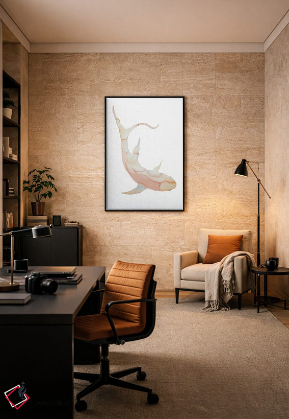 تابلو مینیمال ماهی شماره ۲ اثر الیزابت بکر - D6B