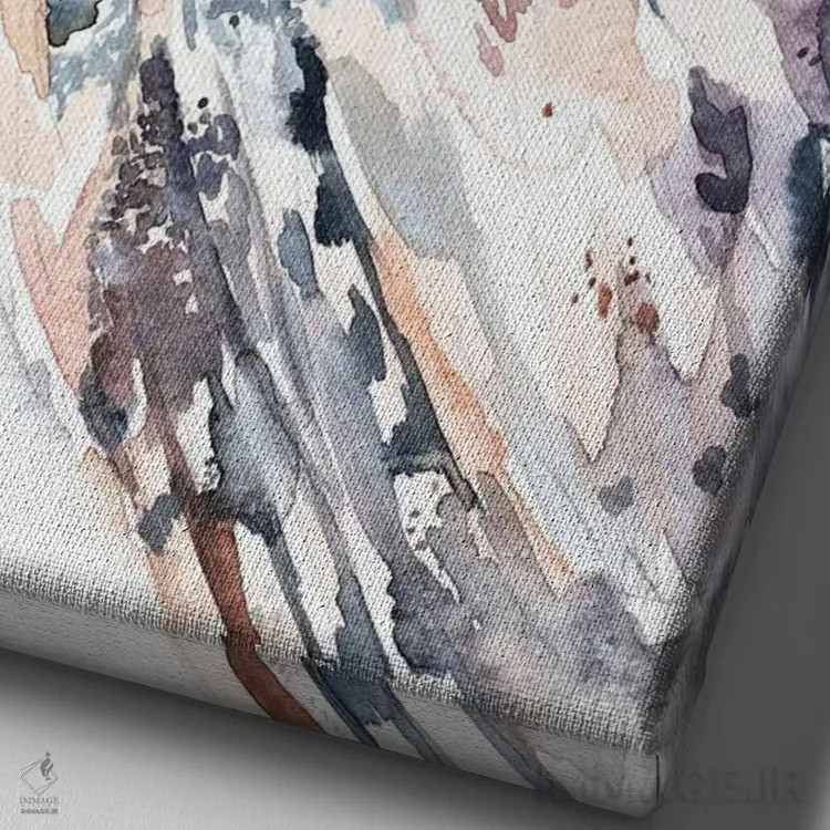 تابلو مینیمال جغد انبار شماره ۲ اثر الیزابت بکر - نمای نزدیک بافت بوم