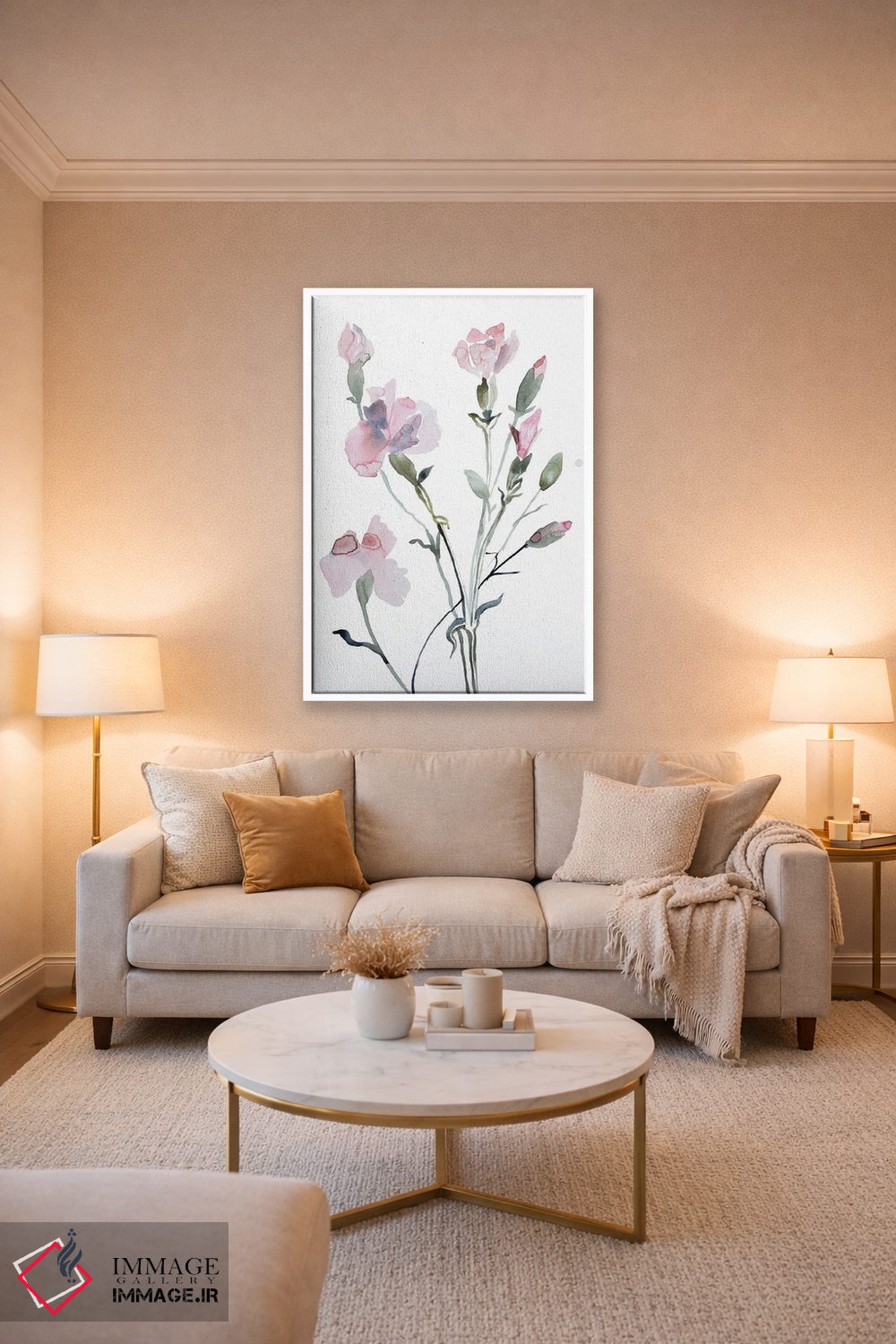 تابلو مینیمال گل دار شماره ۸ اثر الیزابت بکر - D2W