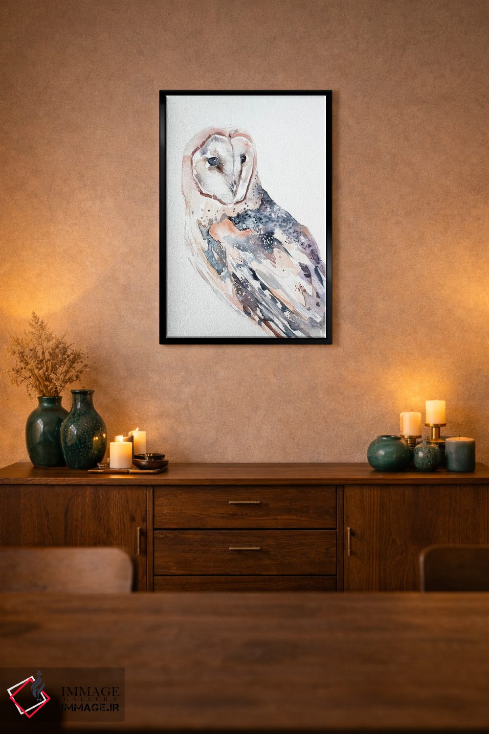 تابلو مینیمال جغد انبار شماره ۲ اثر الیزابت بکر - D2B