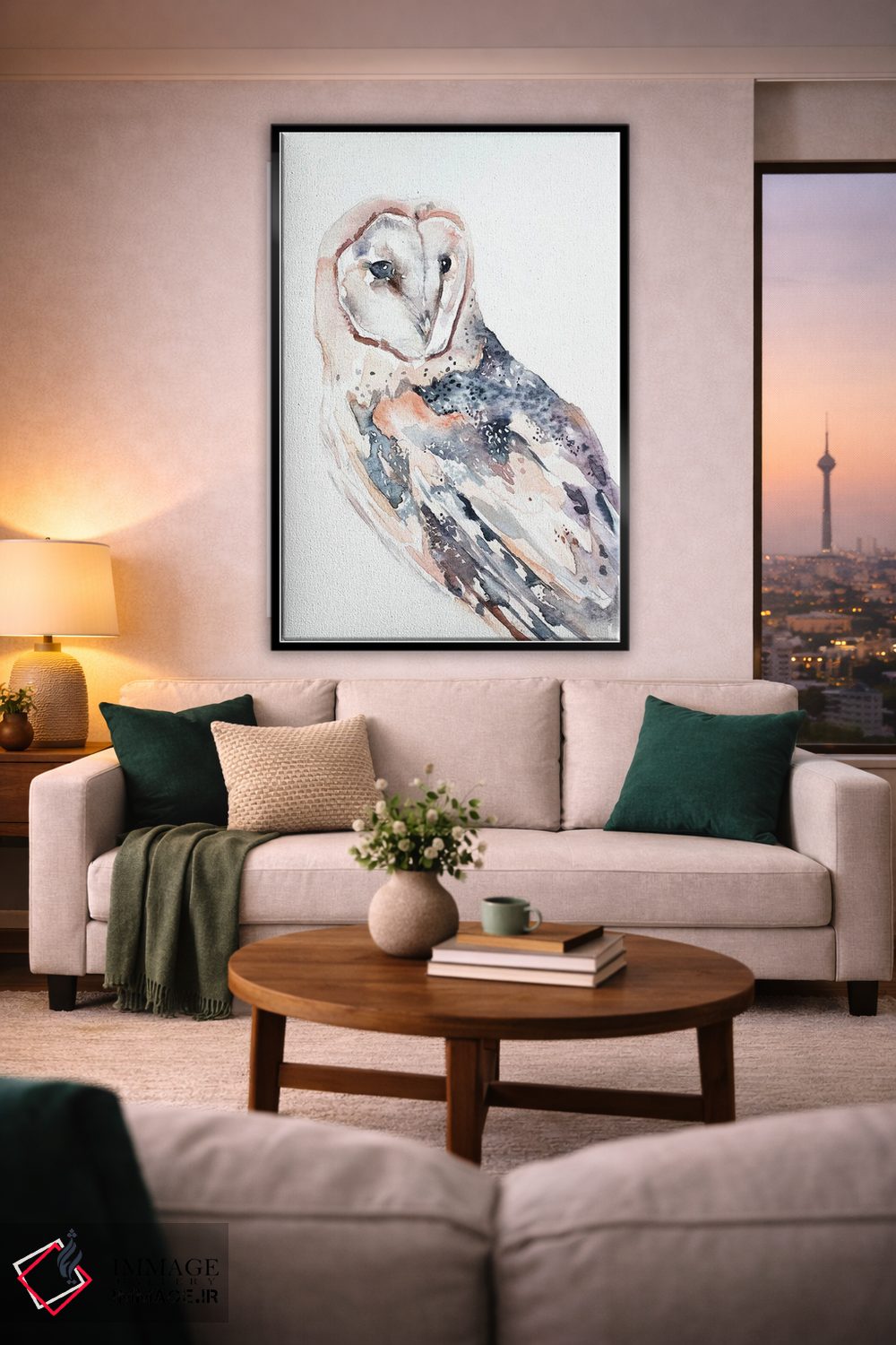 تابلو مینیمال جغد انبار شماره ۲ اثر الیزابت بکر - D3B