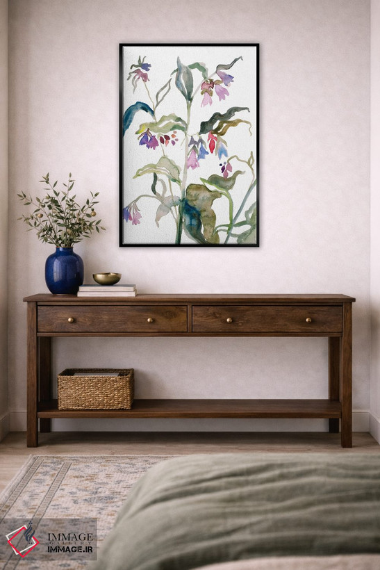 تابلو مینیمال گل دار شماره ۹ اثر الیزابت بکر - D5B