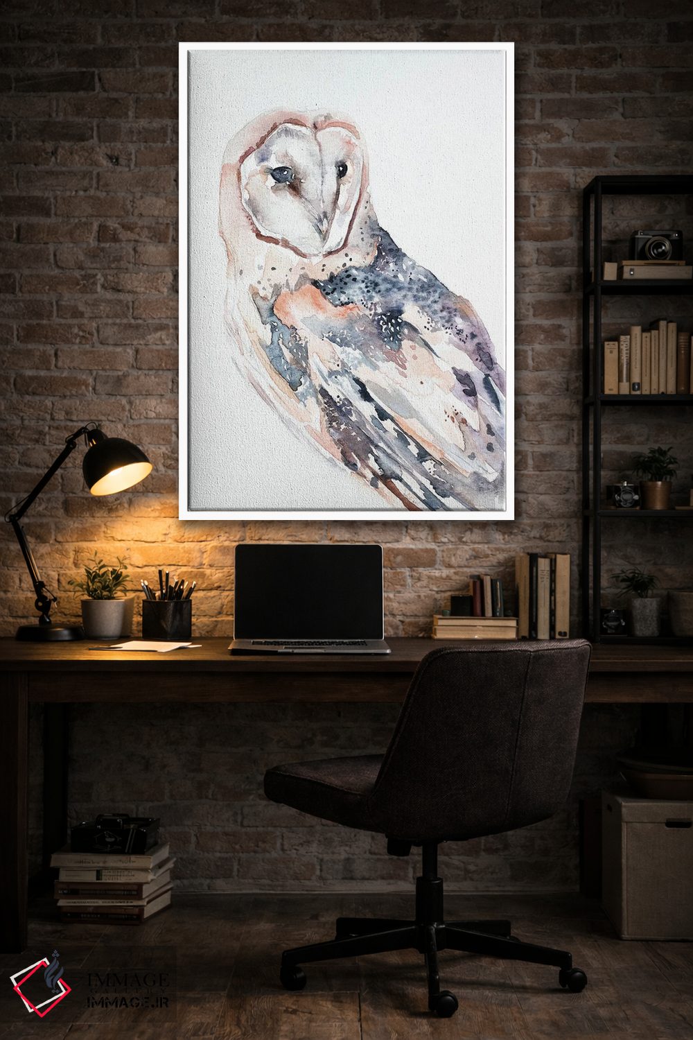 تابلو مینیمال جغد انبار شماره ۲ اثر الیزابت بکر - D5W