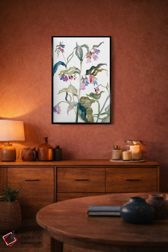 تابلو مینیمال گل دار شماره ۹ اثر الیزابت بکر - D6B