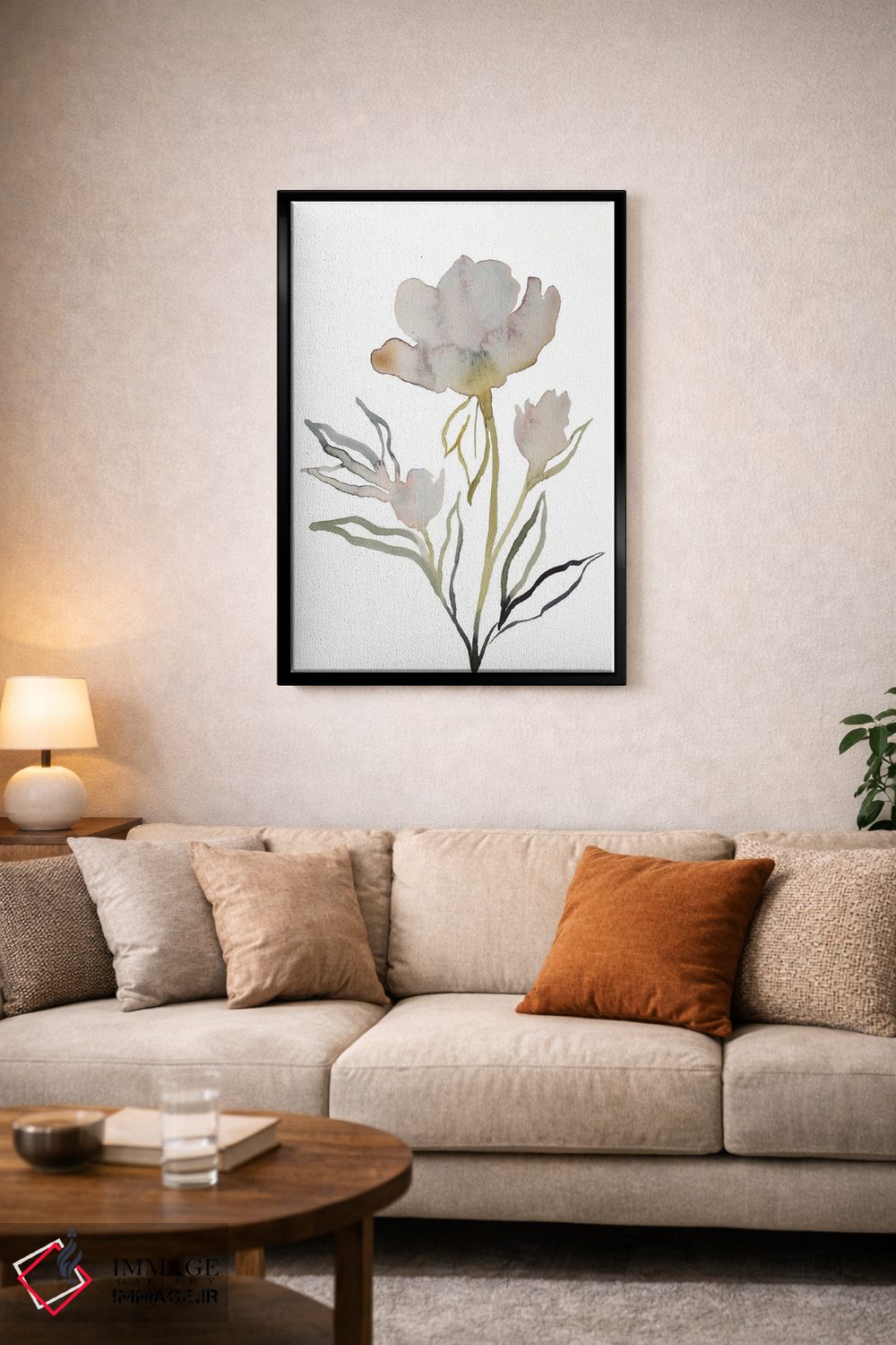 تابلو مینیمال گل دار شماره ۱۳ اثر الیزابت بکر - D5B