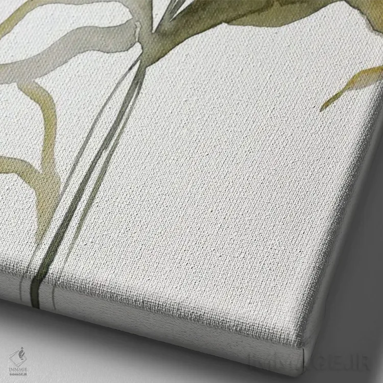 تابلو مینیمال گل دار شماره ۱۵ اثر الیزابت بکر - نمای نزدیک بافت بوم