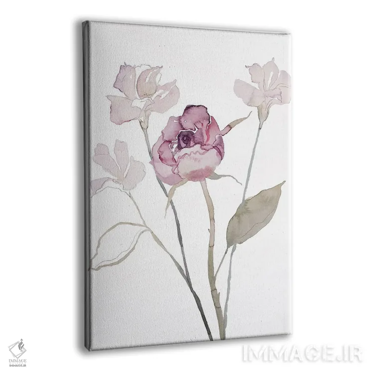 تابلو مینیمال گل دار شماره ۱۶ اثر الیزابت بکر - نمای پرسپکتیو محصول