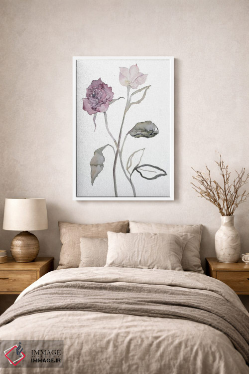 تابلو مینیمال گل دار شماره ۱۷ اثر الیزابت بکر - D1W