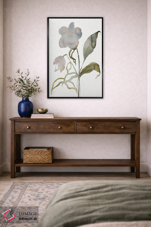 تابلو مینیمال گل دار شماره ۱۵ اثر الیزابت بکر - D4B