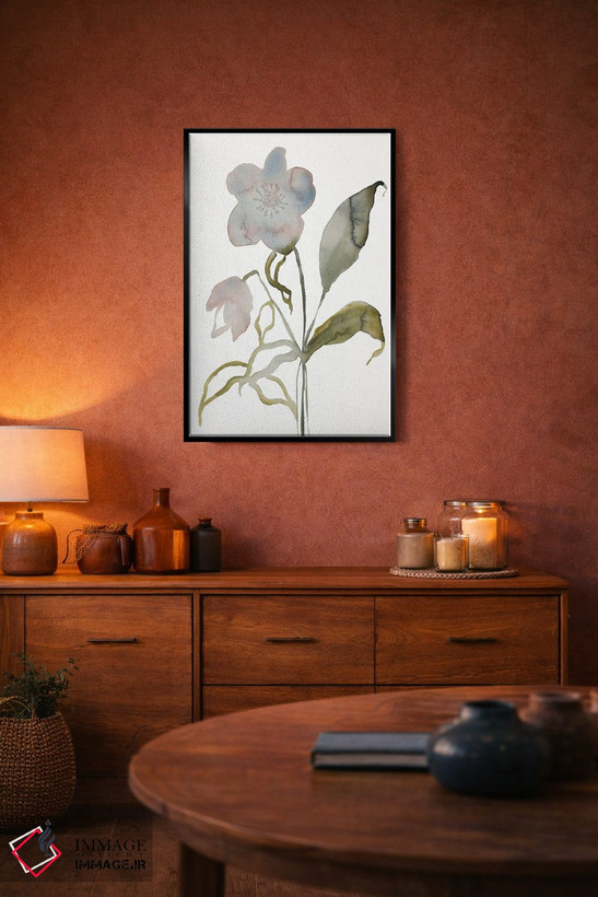 تابلو مینیمال گل دار شماره ۱۵ اثر الیزابت بکر - D5B
