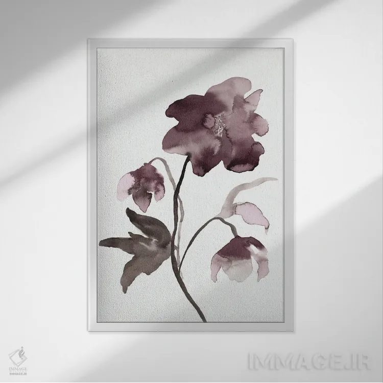 تابلو مینیمال دارواش شماره ۱۲ اثر الیزابت بکر - نمای قابدار سفید