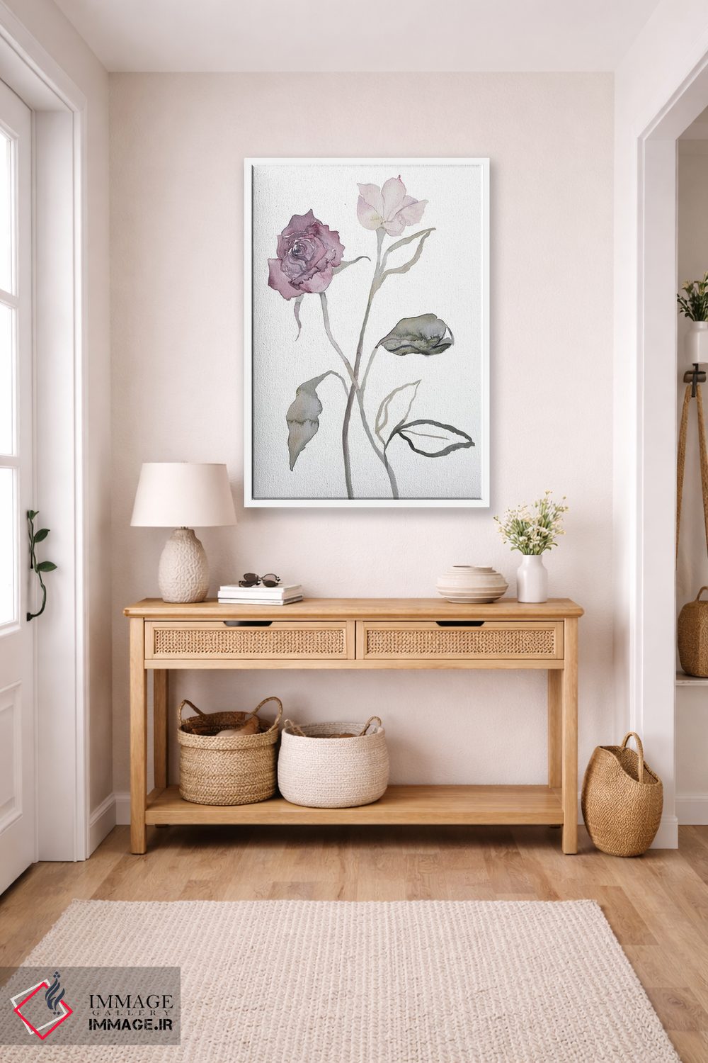 تابلو مینیمال گل دار شماره ۱۷ اثر الیزابت بکر - D5W