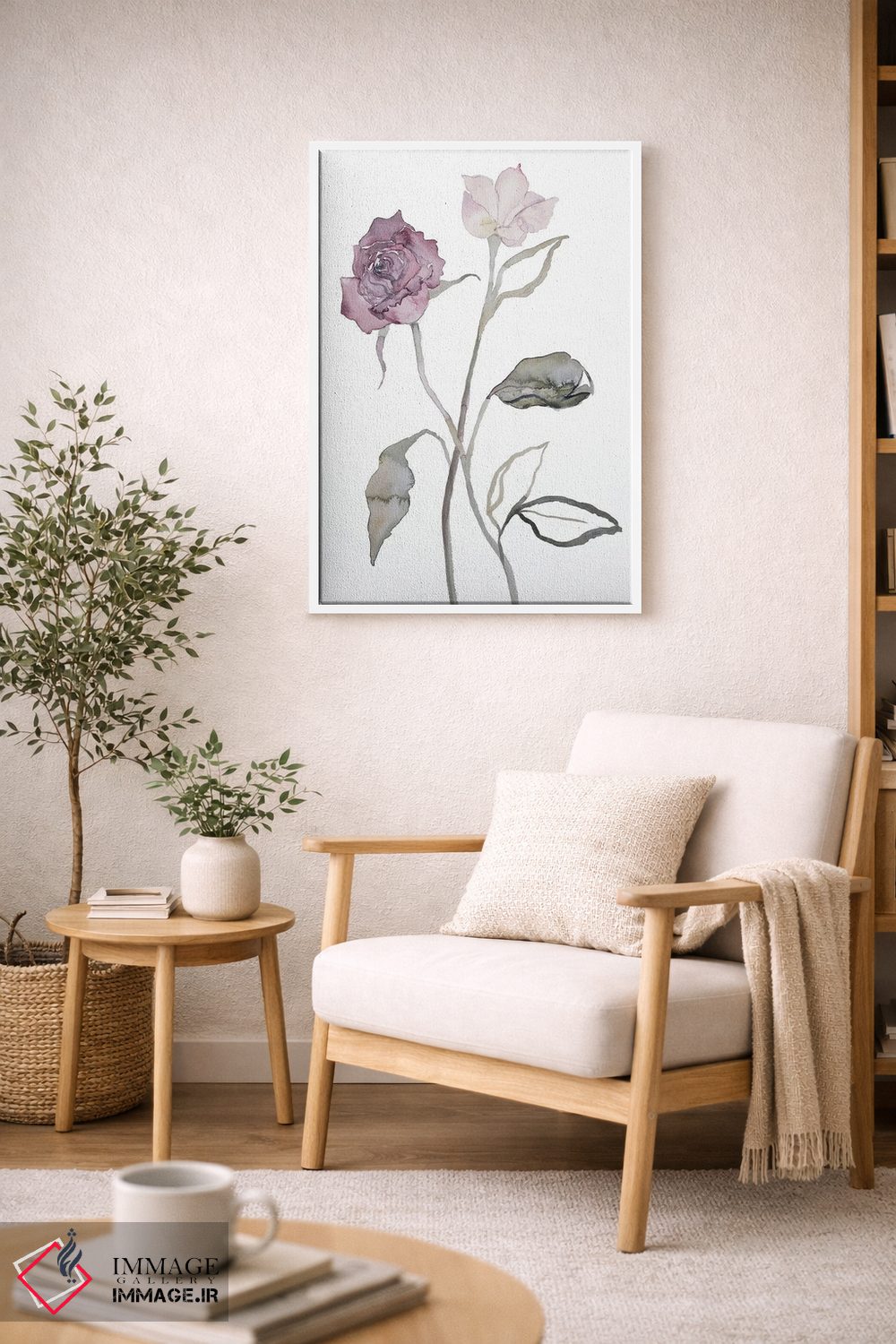 تابلو مینیمال گل دار شماره ۱۷ اثر الیزابت بکر - D6W