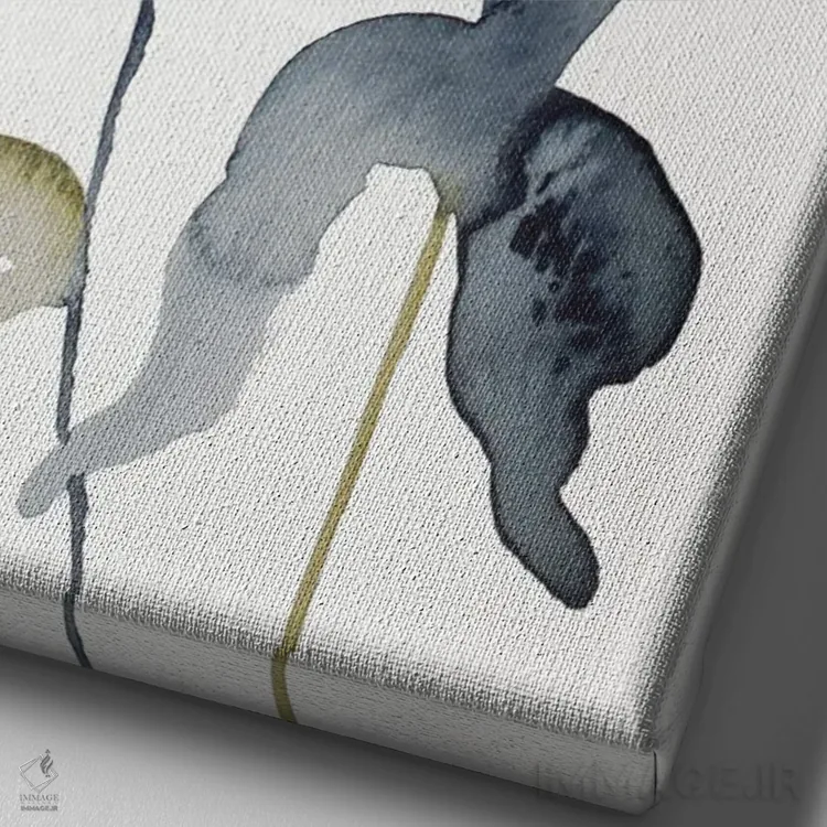 تابلو مینیمال دارواش شماره ۲۵ اثر الیزابت بکر - نمای نزدیک بافت بوم