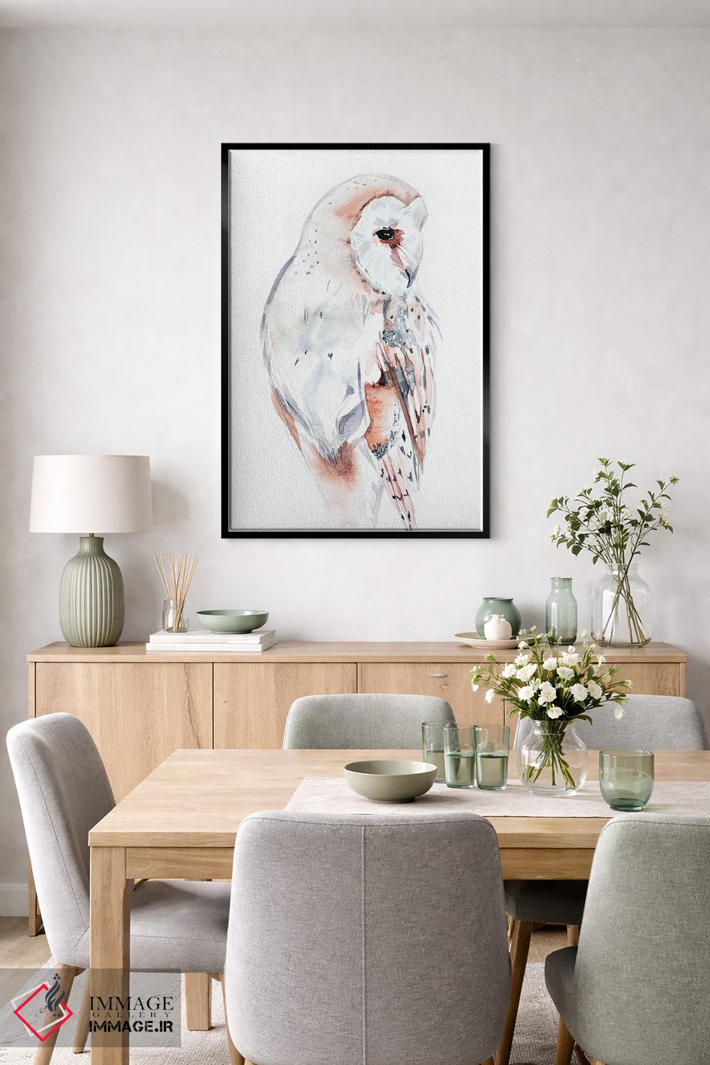 تابلو مدرن جغد انبار اثر الیزابت بکر - D5B