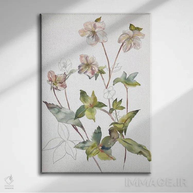 تابلو مینیمال دارواش شماره ۳۴ اثر الیزابت بکر - نمای روبهرو روی دیوار