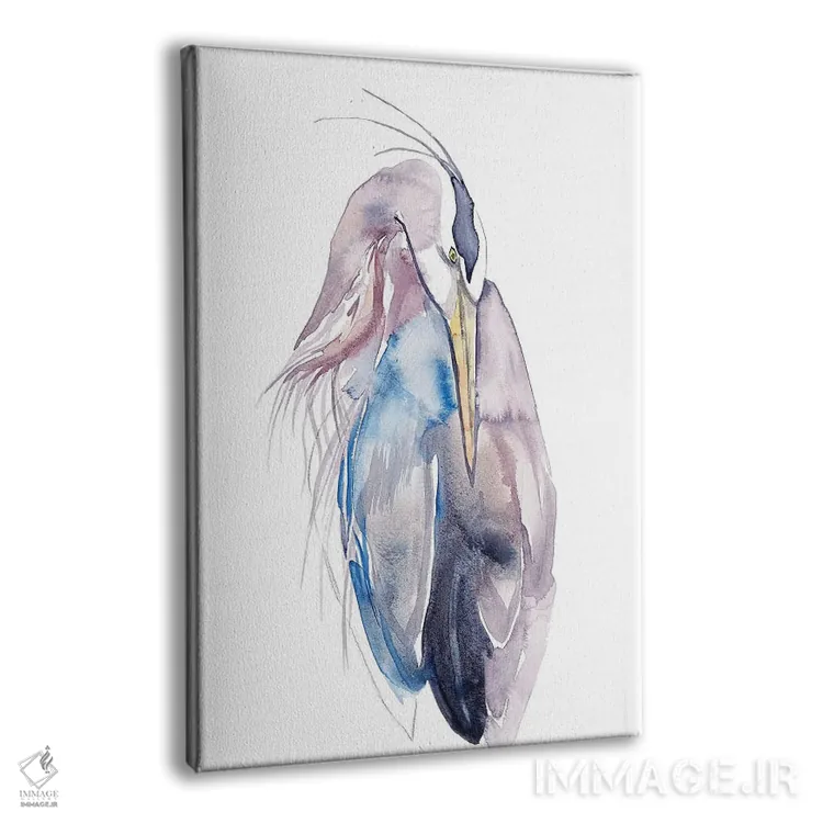 تابلو مینیمال مرغ ماهی خوار شماره ۱۷ اثر الیزابت بکر - نمای پرسپکتیو محصول